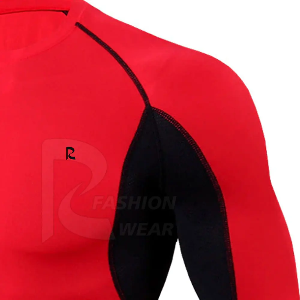 2022 Latest Design Men Rash Guard Solid Color Men Long Sleeves Rash