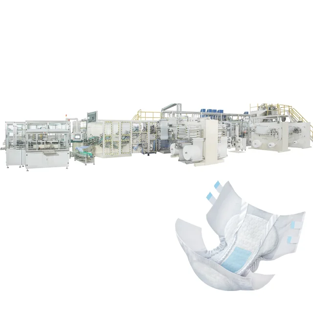 Fully Automatic Adult Pull up Diaper Making Machine With Packing Machine in Adult Diaper Making Machine