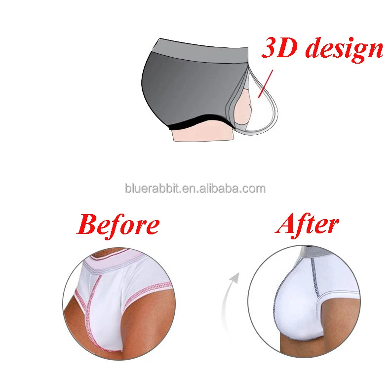 QIUMING® Badehose Mit Penis-Pouch - 3D Schwamm-Einsatz Für Mehr Kontur