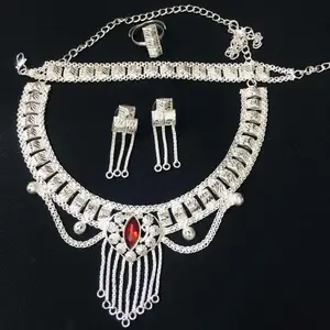 24K Gold & Silver 925 Plated DDP Classic Vintage Style Necklace Earrings Bracelet Set Fashion Copper Jewelry for Anniversaries