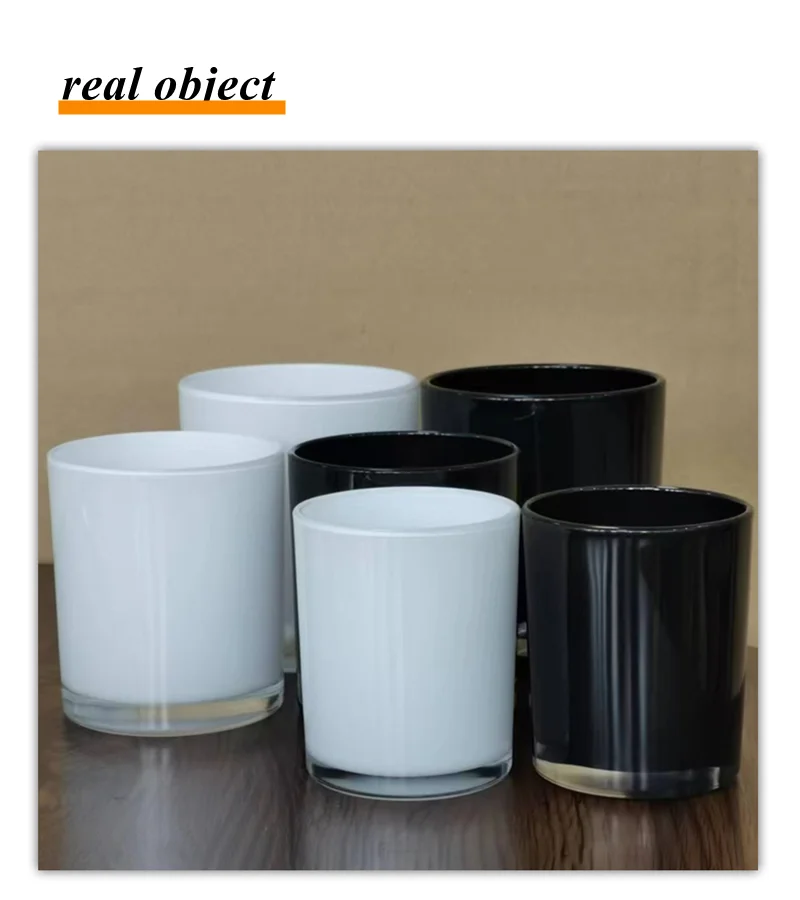 High Quality Black Candle Containers 10 Oz Empty Candle Vessles Luxury