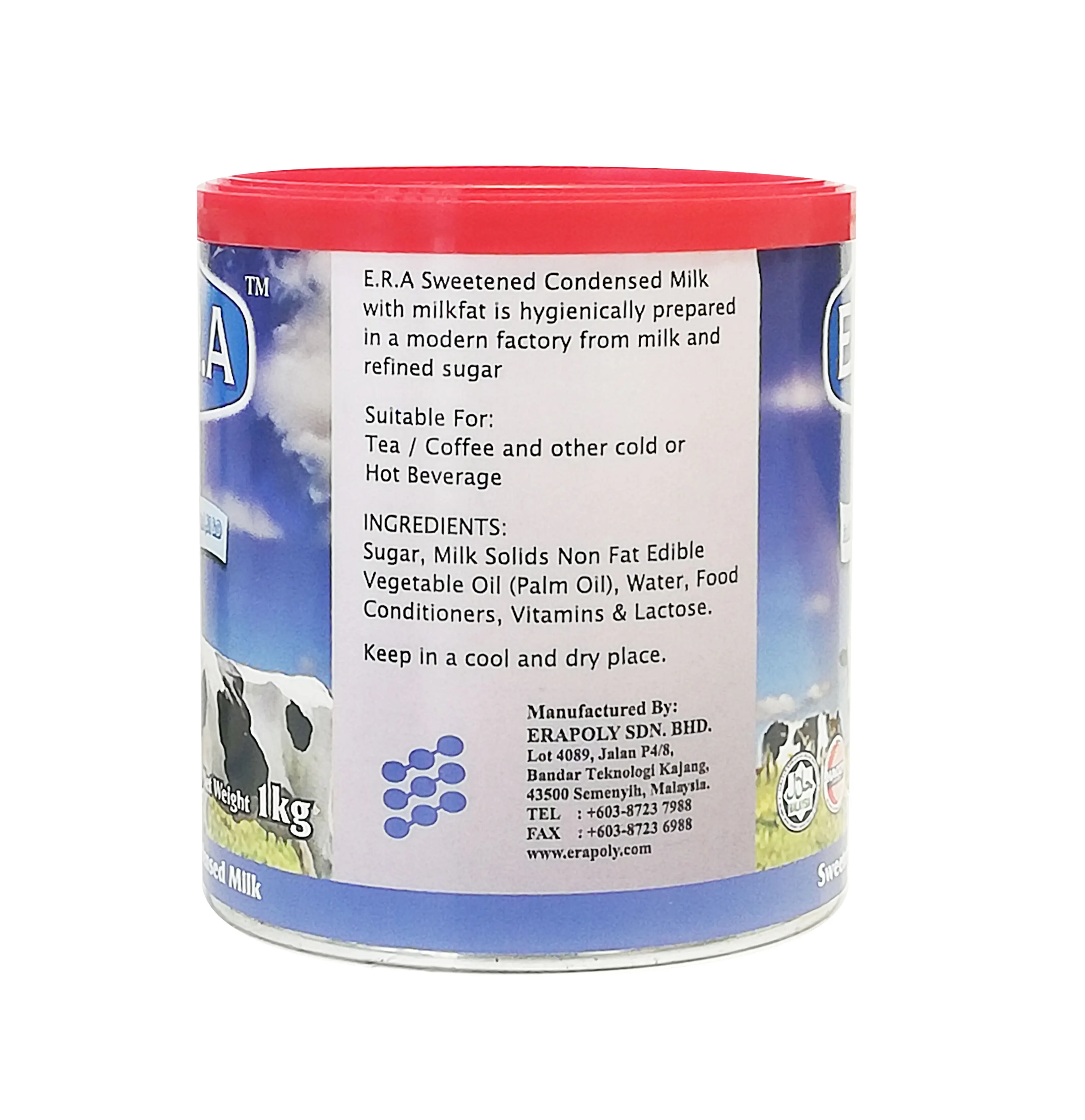 Top Sales Era Sweetened Condensed Milk In Bulk 1kg Tin Packaging