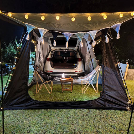 ポータブル屋外210DオックスフォードテントSUV PU2000mm自動