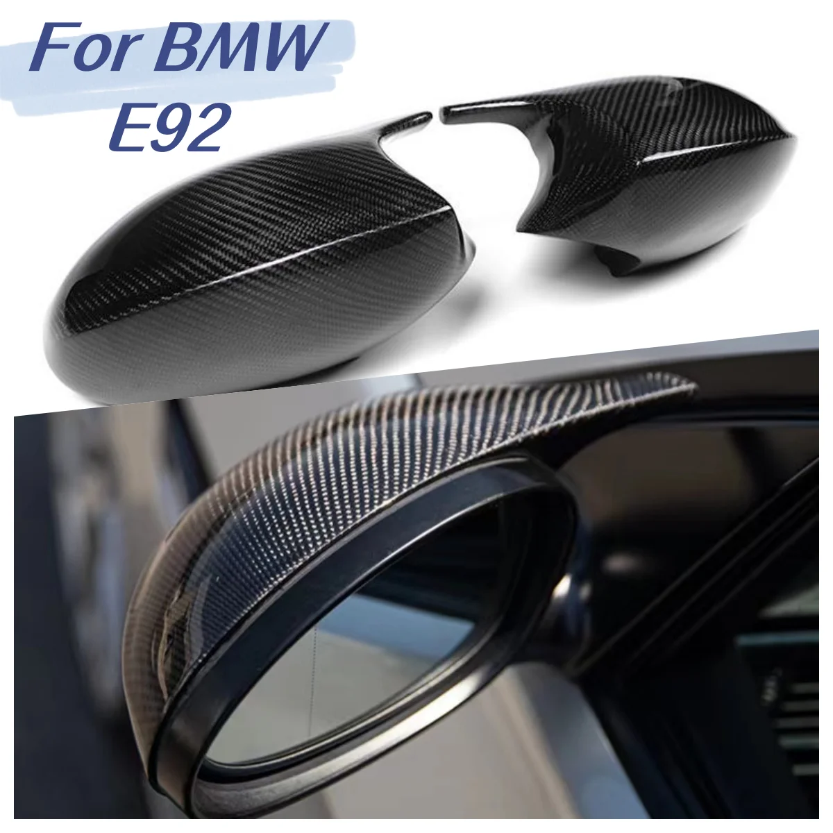 Mirror Cap For BMW E90 E92 E93 Lci 2010-2013 Pre Lci 2006-2009 Carbon Fiber Parts Carbon Mirror Caps
