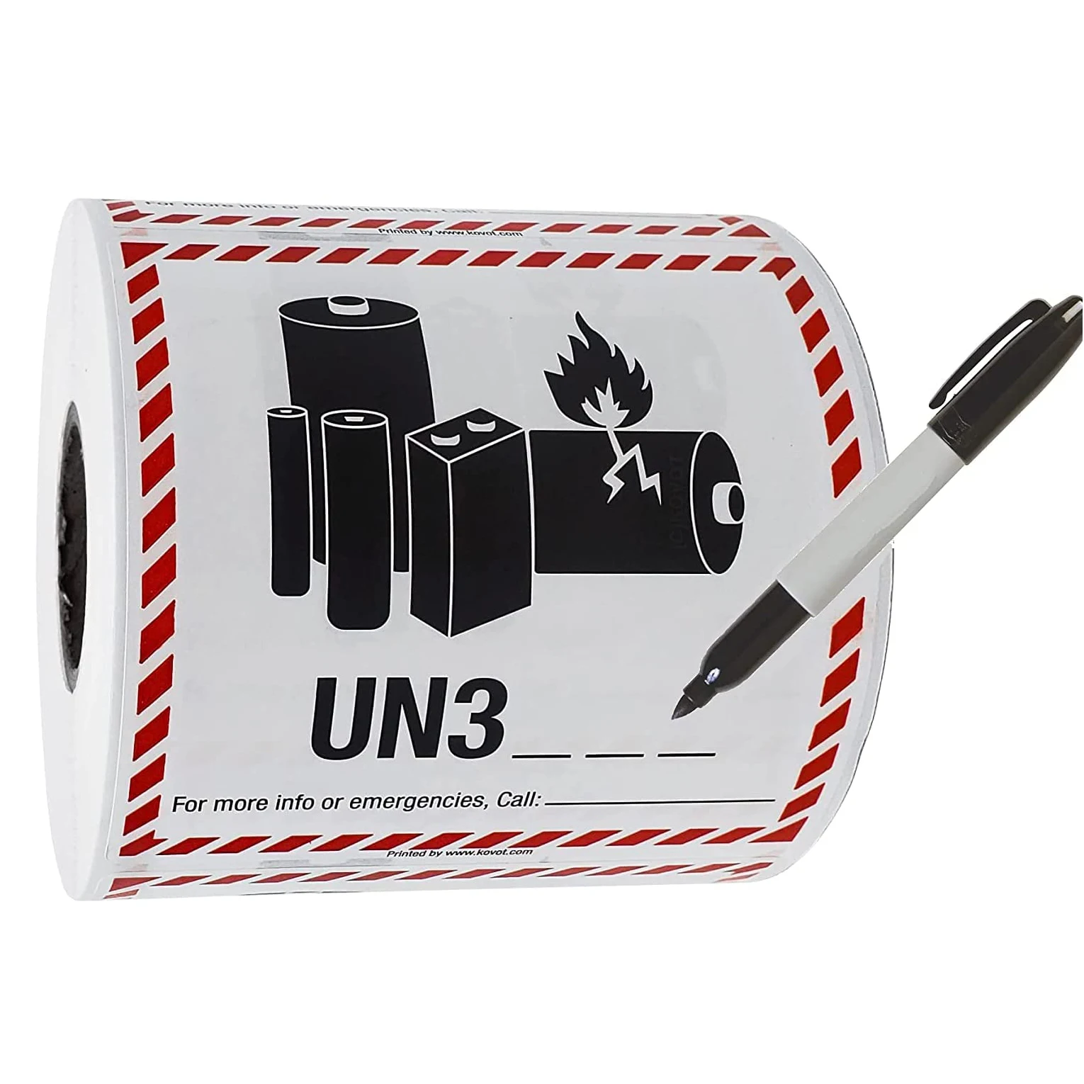 UN3480 Lithium Battery Shipping Labels 4x3 Warning Label Transport Shipping Sticker Label UN3481