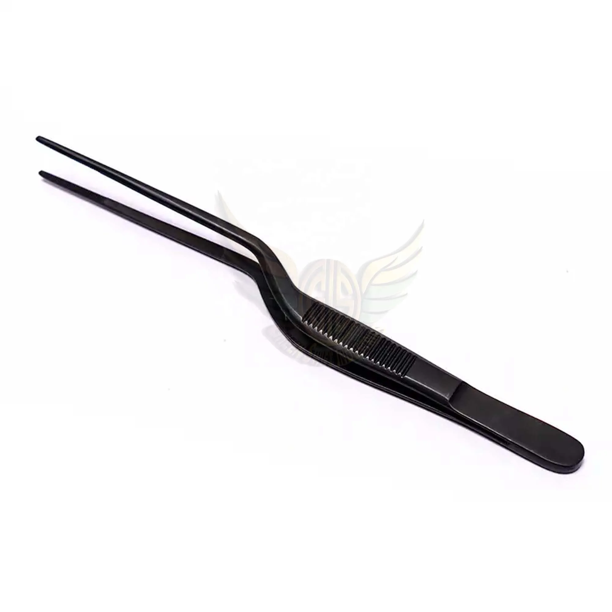 Metal  Culinary Chef Cooking Plating Pliers Long 12 Inch Stainless Steel Kitchen Tweezer Tongs for BBQ Garden Aquatic Plant