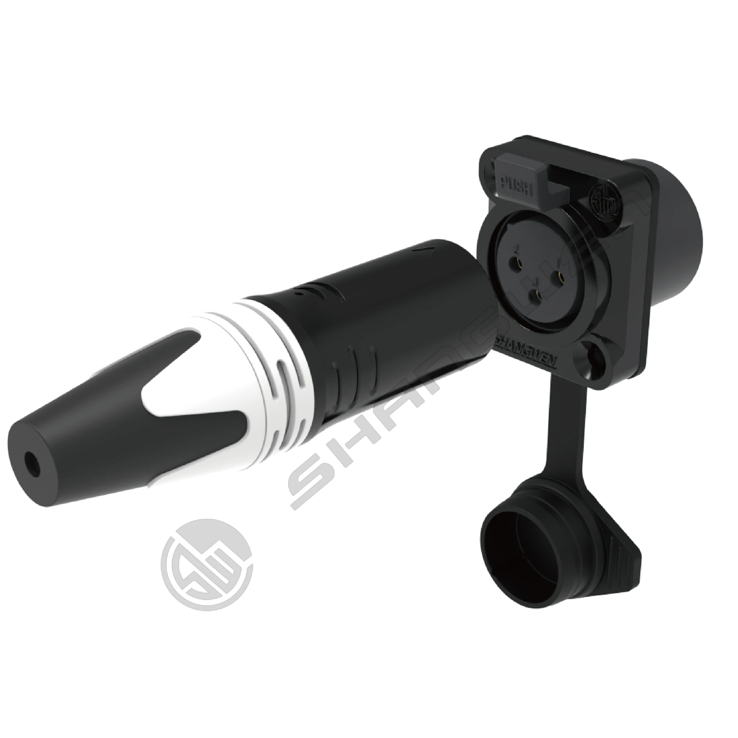 Outdoor Waterproof 3-Pin XLR Male Audio Connector for Power Applications Factory Supply