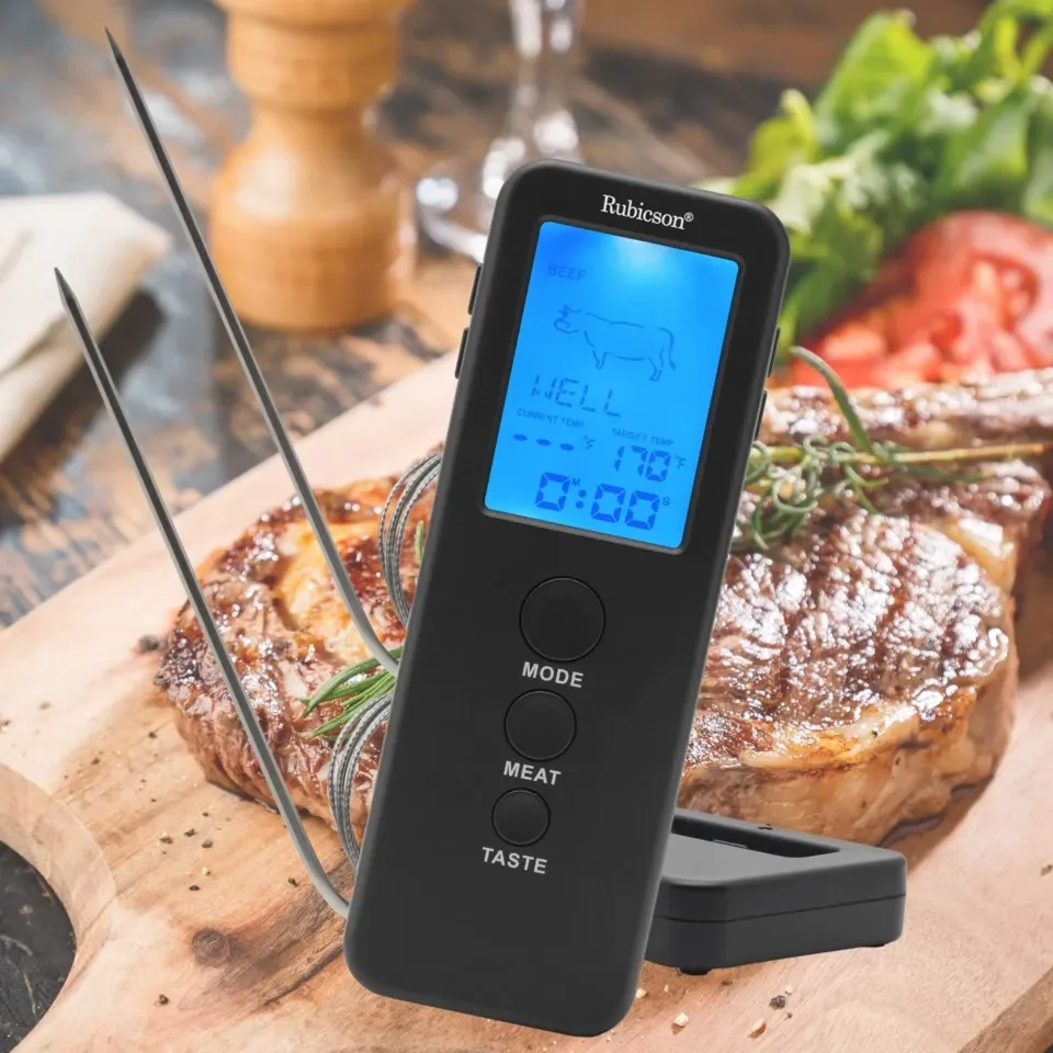 Digital Dual Probes Grill BBQ Wireless Cooking Food Meat Thermometer With Oven Probes for Beef Meat