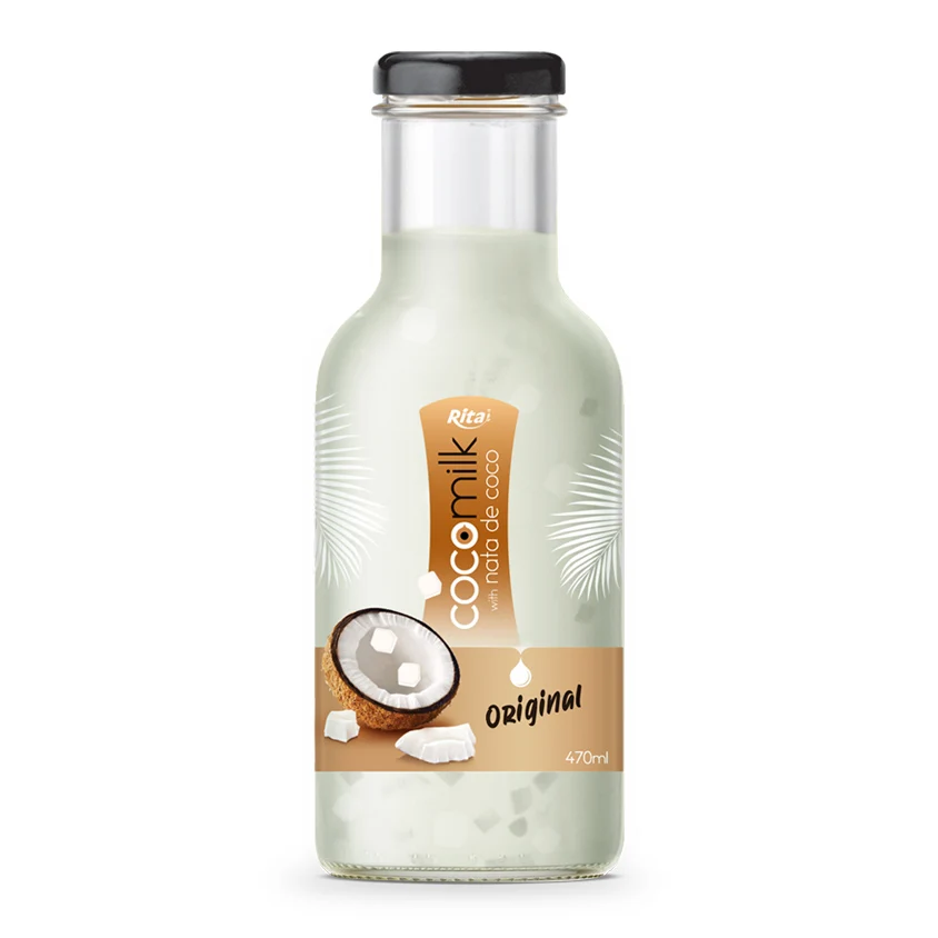 Кокосовое молоко собственной торговой марки со вкусом дуриана Nata De Coco 470 мл стеклянная бутылка пюре вьетнамского происхождения вкусный сок с бесплатным образцом