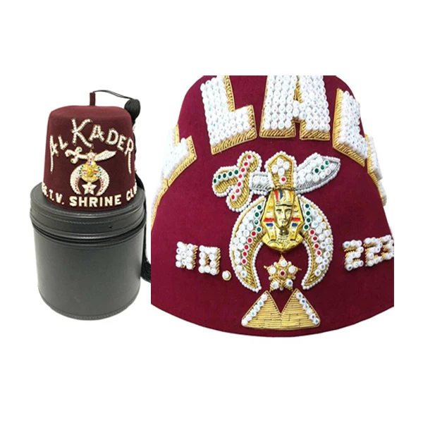 【スタマイズ】 Shriner Fez Masonic Regalia International Kader Shriners Fez ...