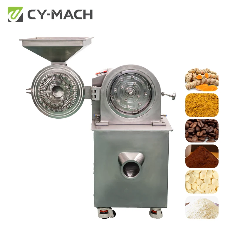Industrial Automatic Spice Powder Herbal Dried Mushrooms  Mill Grinding Machine Plant Shea Nut Pulverizer Machine