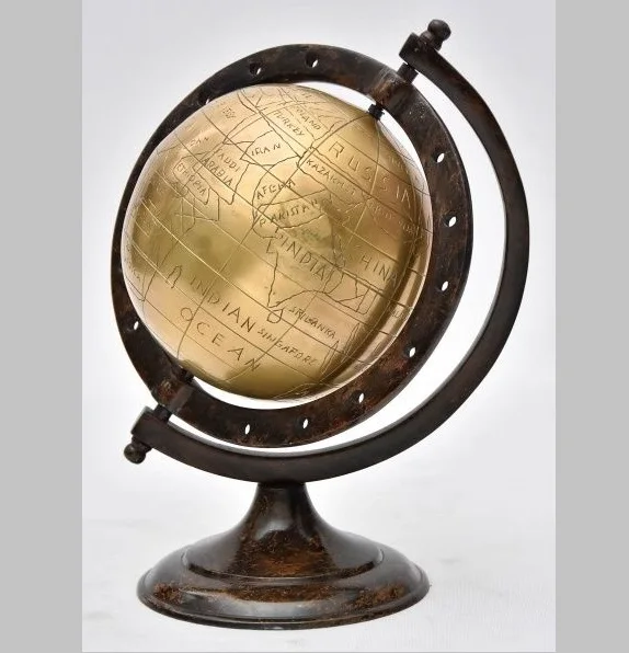 Новый Золотой глобус в европейском стиле с латунным античным дизайном алюминиевый металлический офисный настольный декор винтажный Глобус