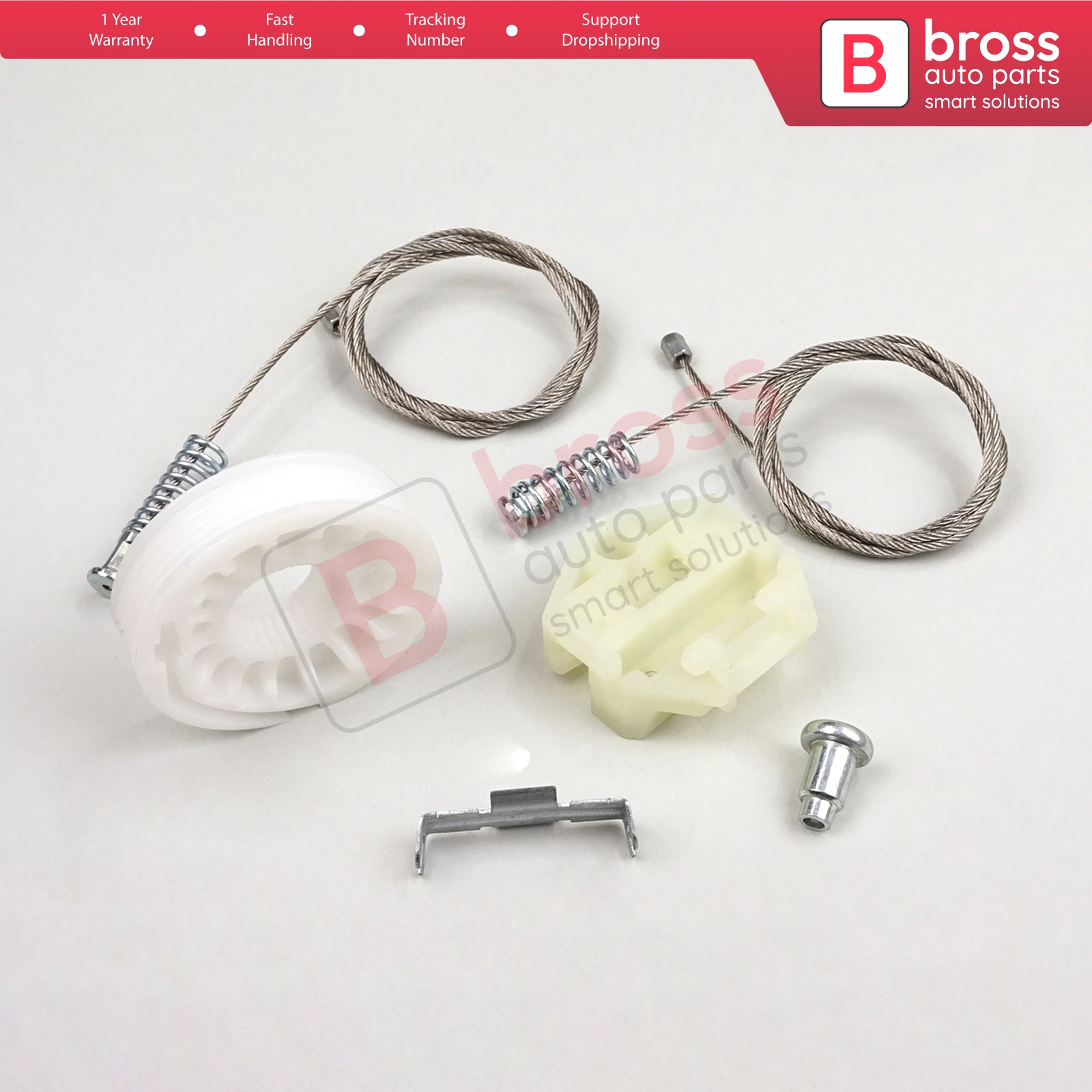 BWR1002 Window Regulator Repair Kit Rear Left for Vauxhall Astra H A04 2004-2014 4/5 Door 13100423 Bross Auto Parts Made Turkey