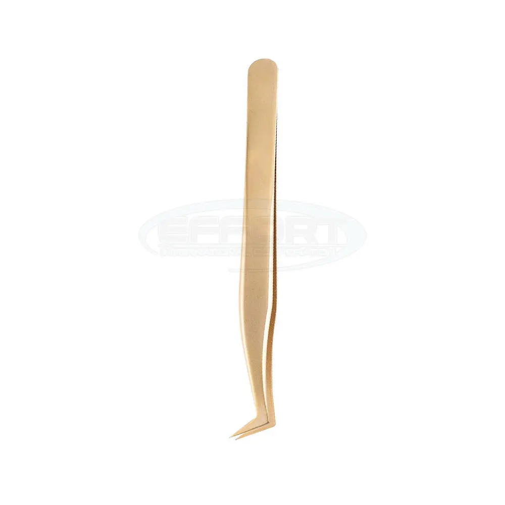 Golden Color Stainless Steel Volume Lash Tweezers Reasonable Price
