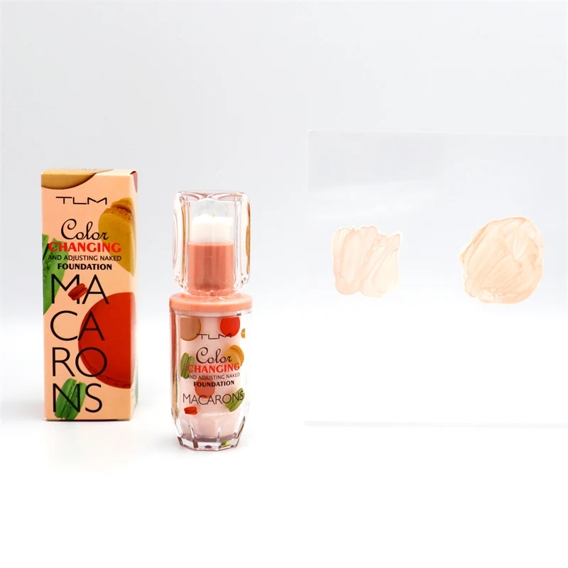 TLM Colour Changing Foundation Vedors Macaron 3 Colors Skin Tint Magic Foundation Liquid Moisturizer Color Change Foundation