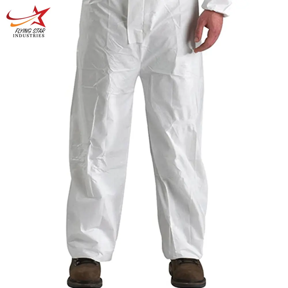 Protective Disposable Coveralls Bulk Pack Coveralls Hooded With Elastic
