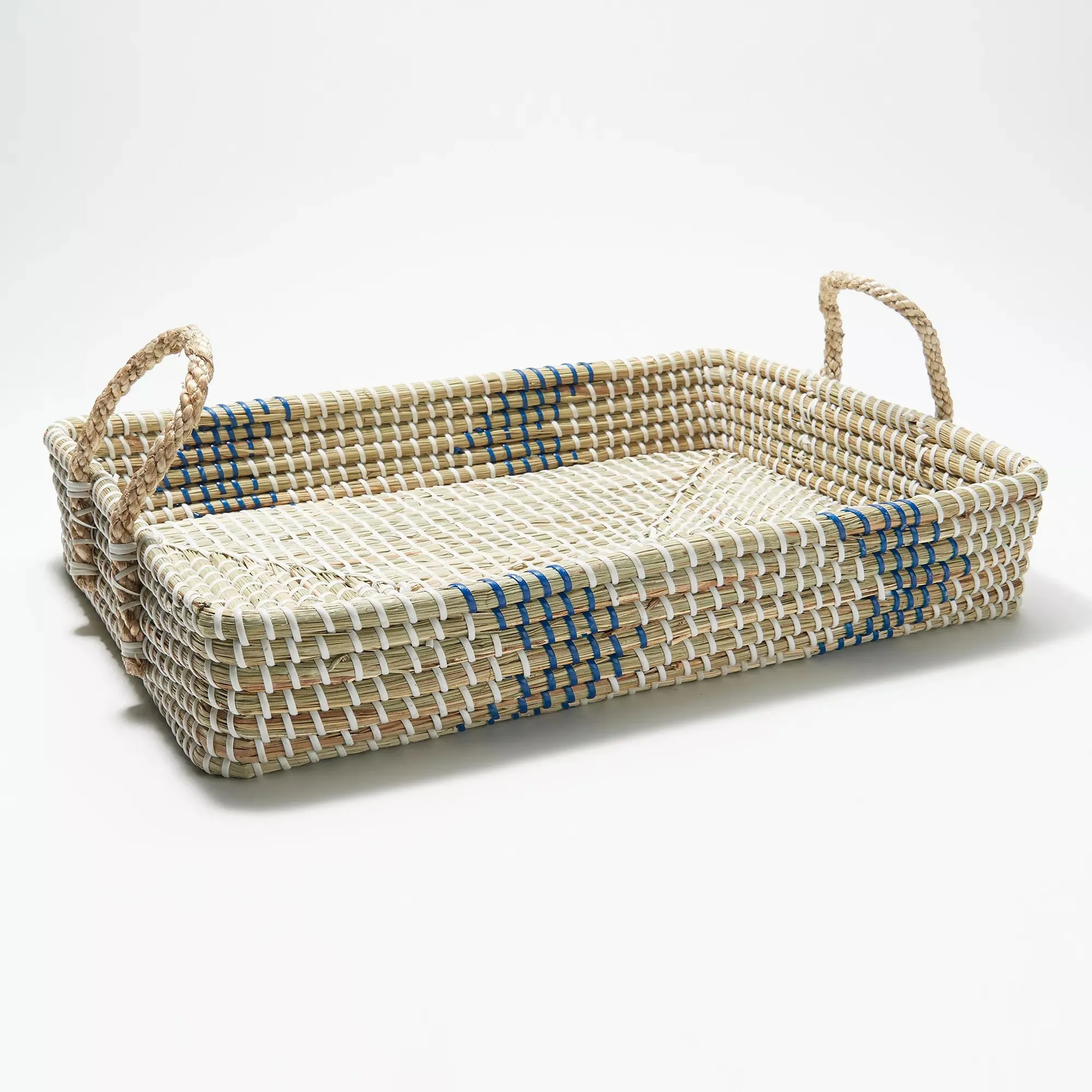 Excellent Beautiful Best Price Handwoven Rectangular square Seagrass Serving Tray From Vietnam
