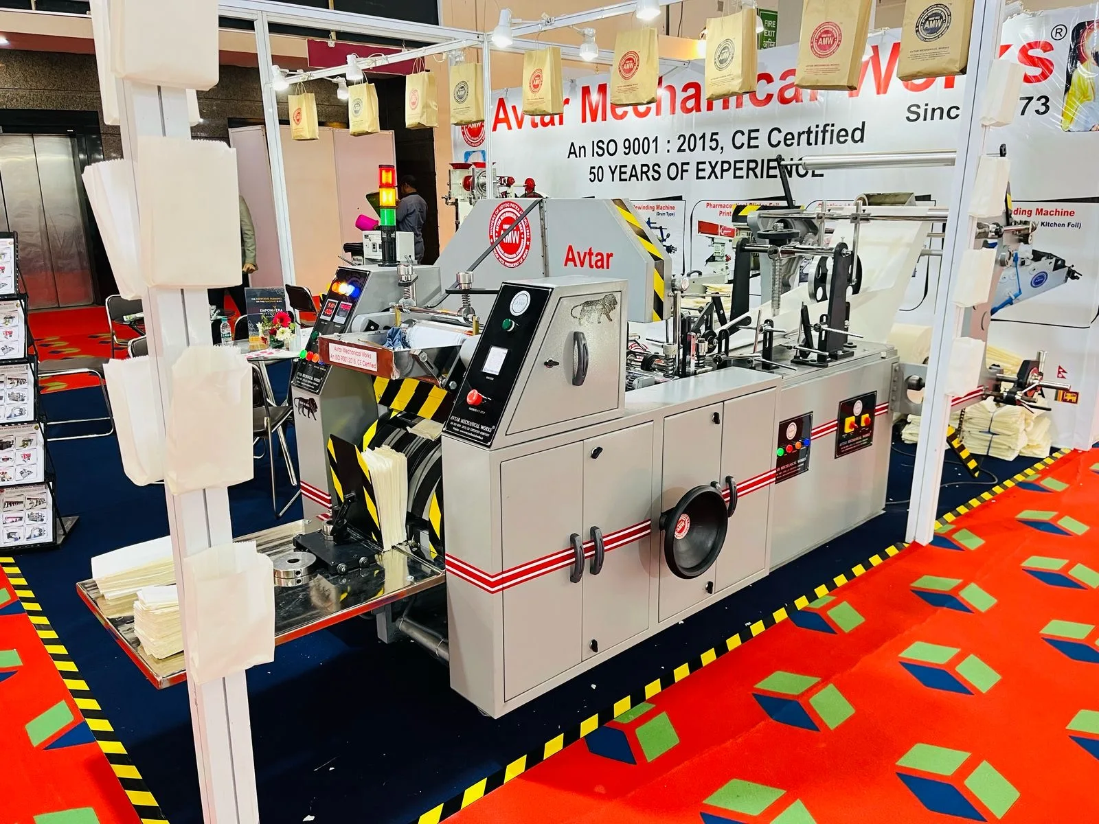 Avtar Fully Automatic Paper Bag Making Machine With Colour Printing Make in India Easy To use best quality reliable heavy duty