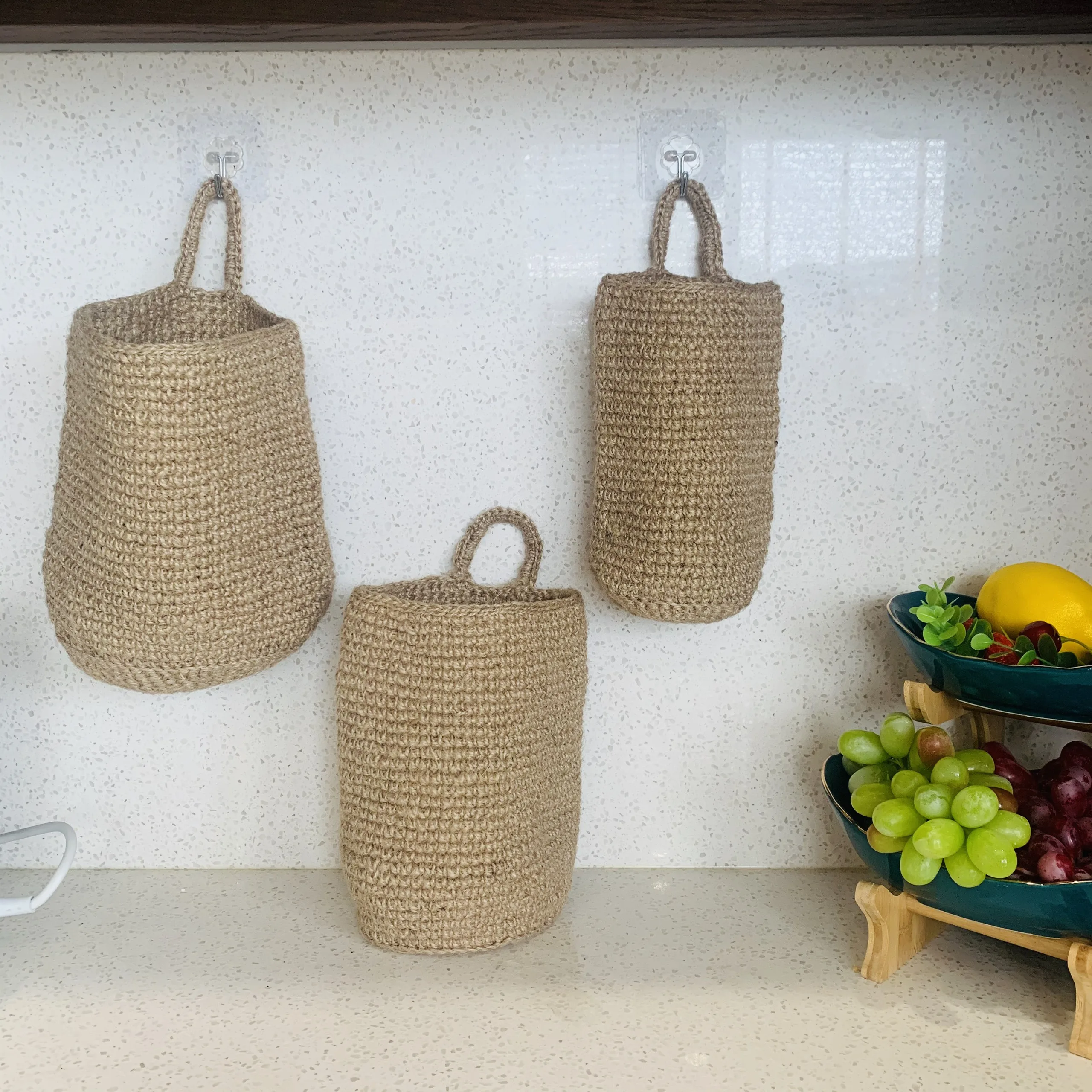 Natural Jute Kitchen Storage Basket,Potato Storage Basket,Wall Hanging Storage Baskets Buy