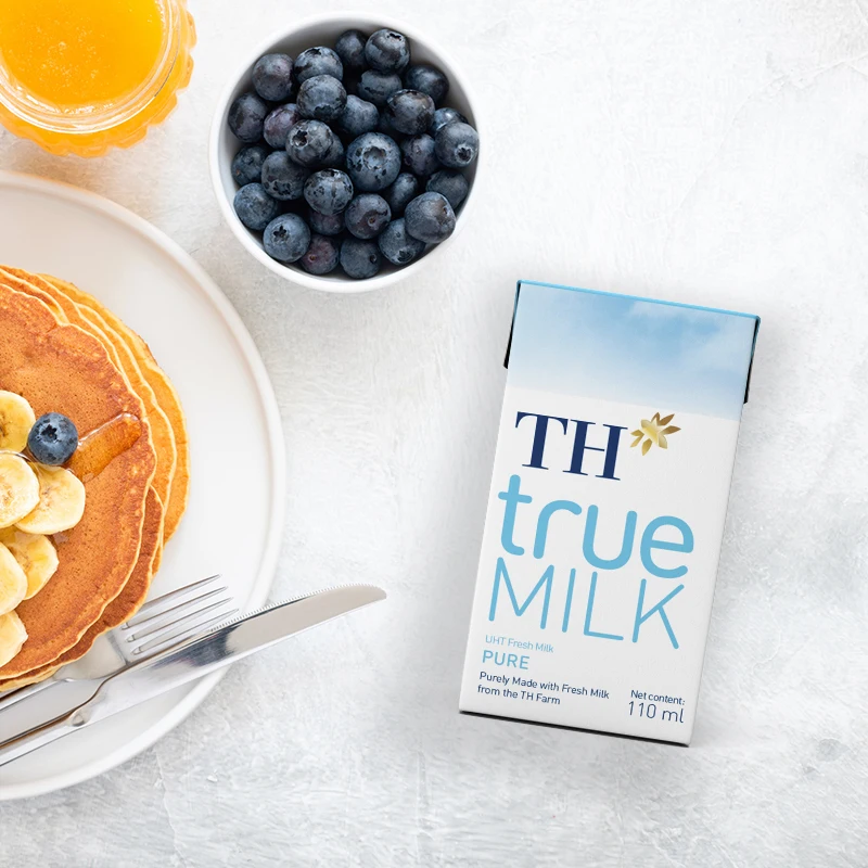 Настоящий сахар без молока TH, свежее молоко-110 мл x 48, Высококачественная Органическая Упаковка из Вьетнама