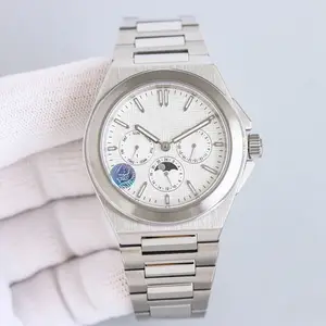 2026New designer luxury brand watch white dial high-quality stainless steel strap stylish trendy business men's mechanical watch