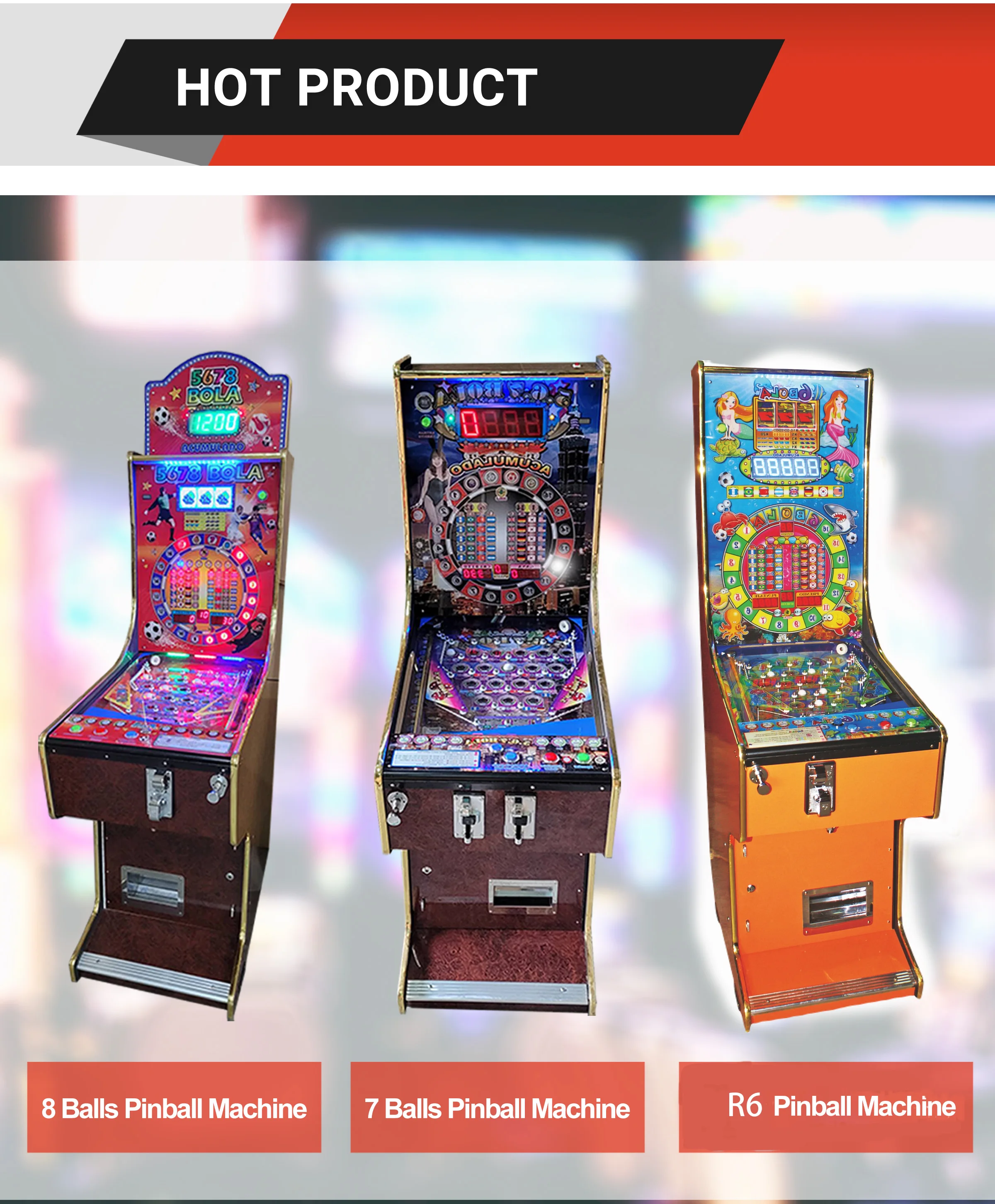 8 Balls Coin Game Machine Made In Taiwan Tragamoneda Coin Operated