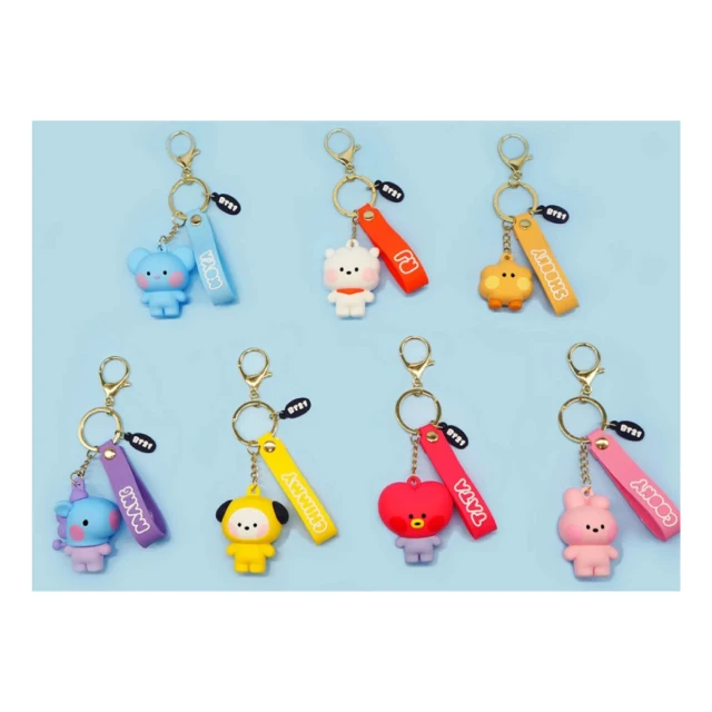 Bt21 Minini Characters Figure Keyrings Straps Decoration Id Cards Soft ...