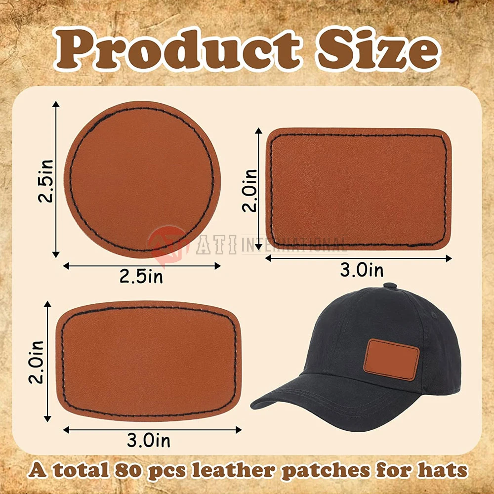 Leather Hat Patches With Adhesive Rustic Blank Leatherette Patches For
