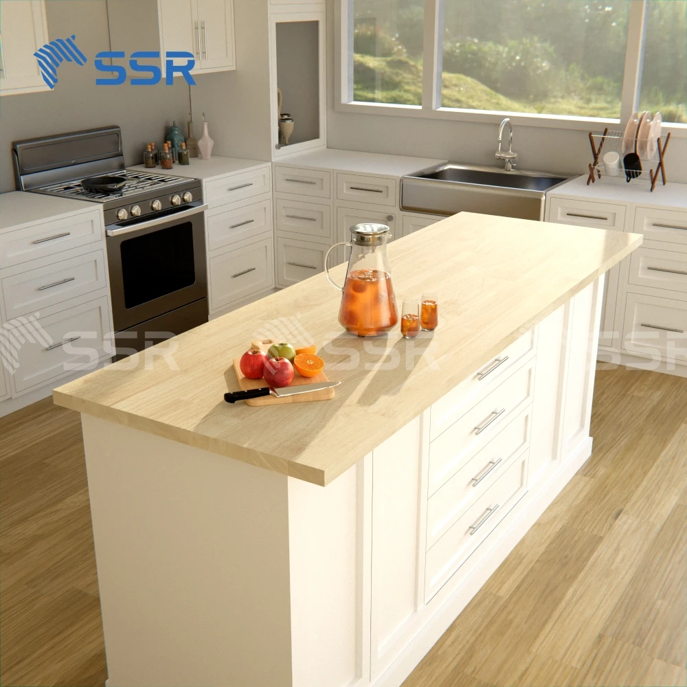 SSR VINA Rubberwood (Hevea) Butcher Block Countertop Hevea