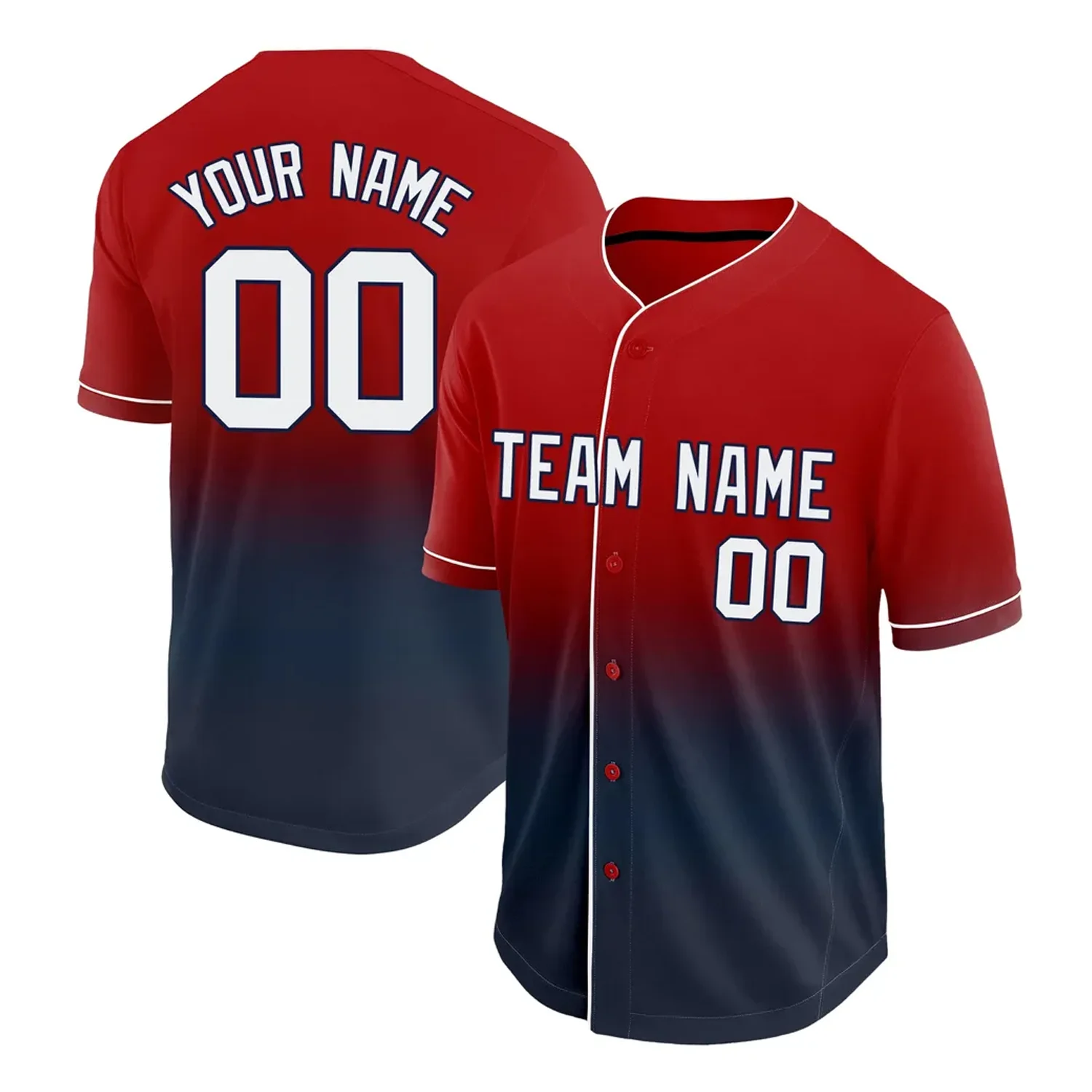 Customized Sublimation Men's Baseball Uniform Wear Button Down Baseball