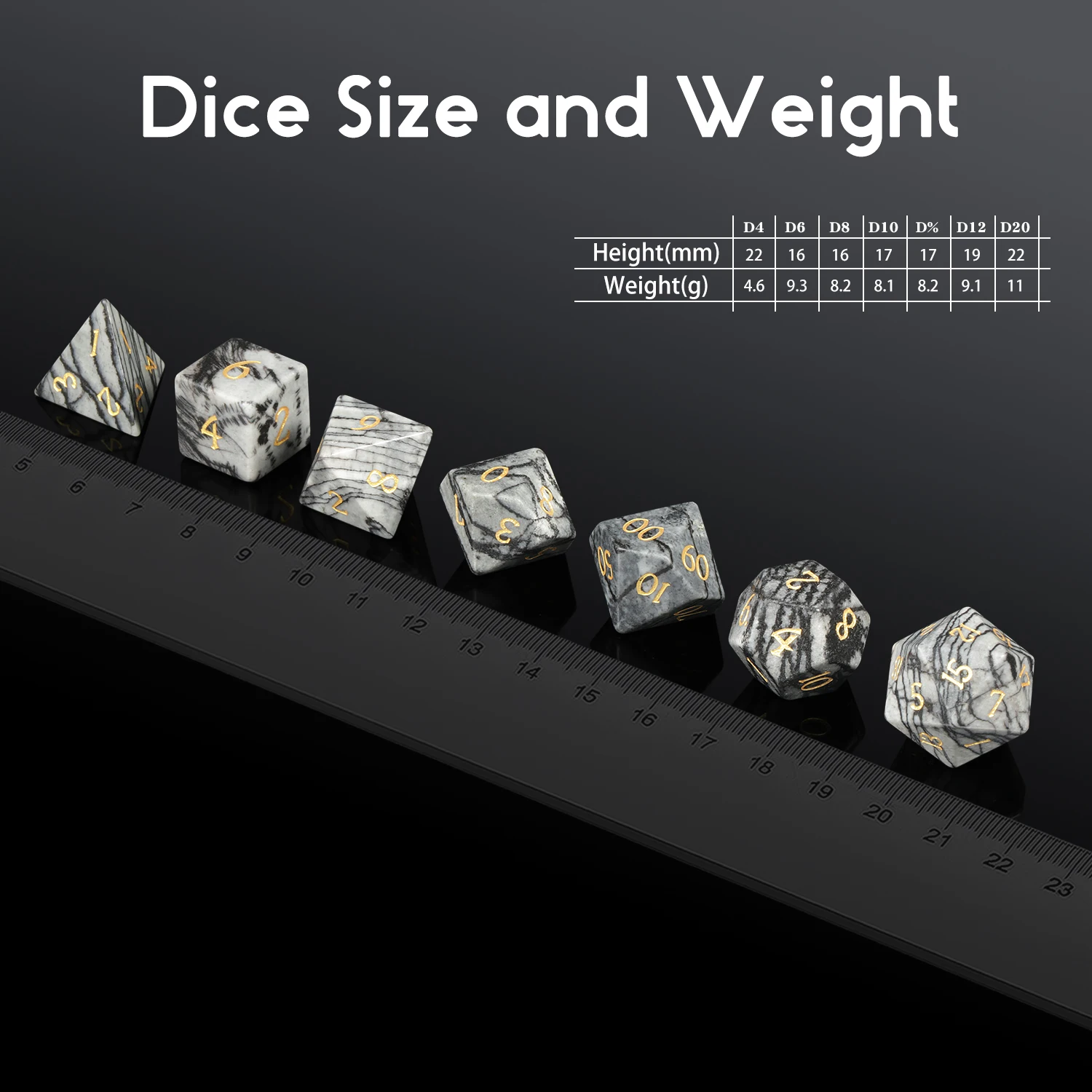 Different Dnd Dice Custom Natural Stone Dice Dungeons And Dragons Dice