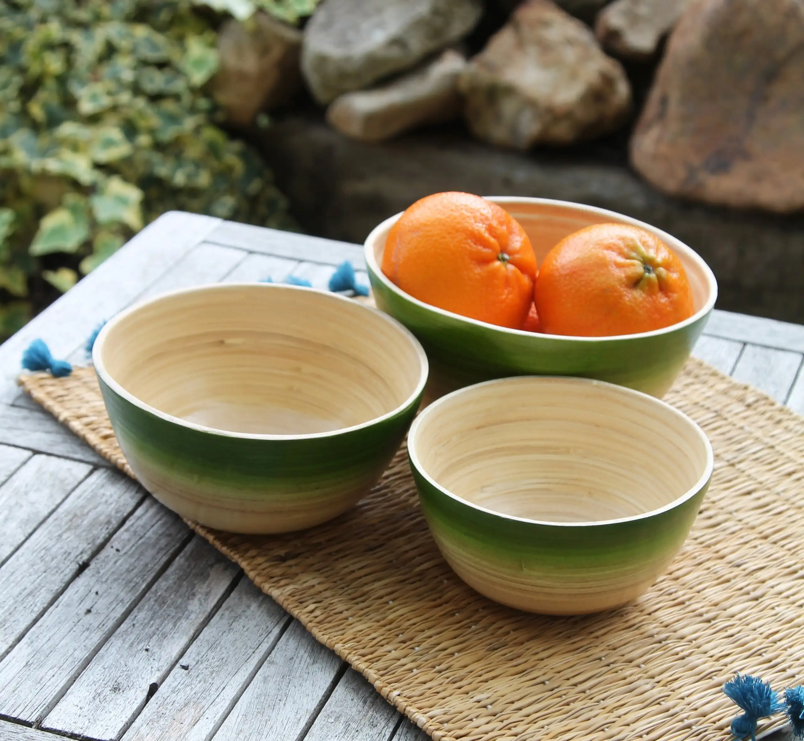 Eco Friendly Bamboo Plates And Bowls Set Eco-friendly Bamboo Plates Bowls  Sustainable Dinnerware
