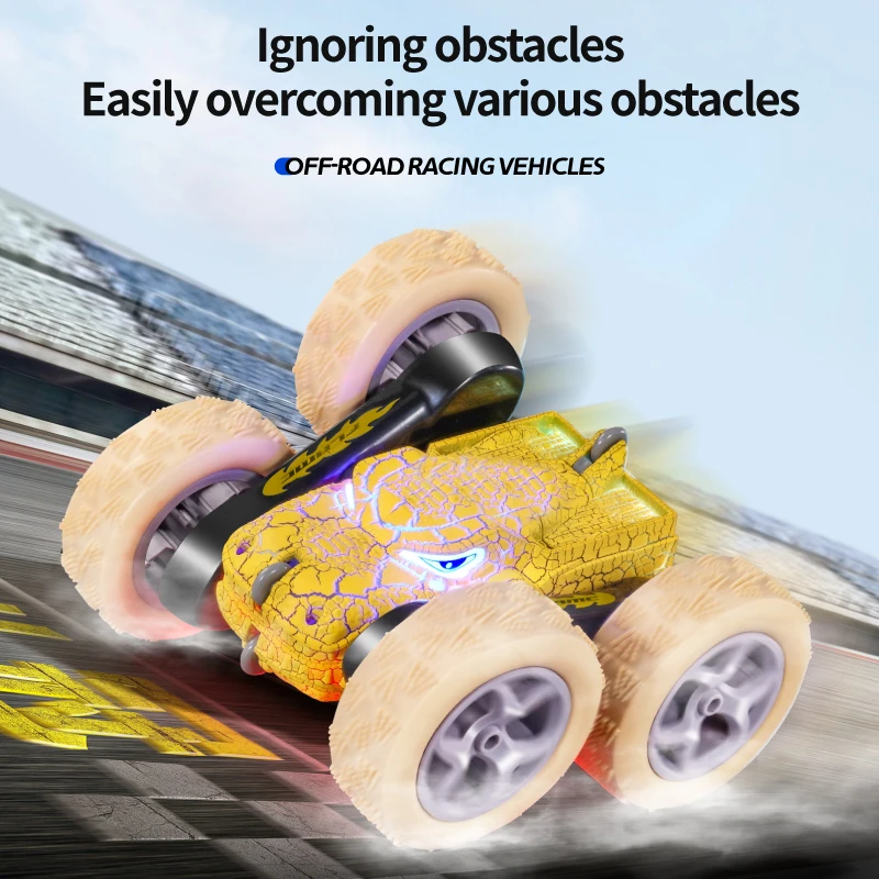 Remote Control Car for Kids RC Cars Stunt Car Toy 4WD Double Sided 360 Rotating Remote Control with Lights