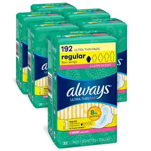 Always Maxi Size 5 36 Count Overnight Pads with Wings Extra Heavy Maternity Protection for Sleep Overs