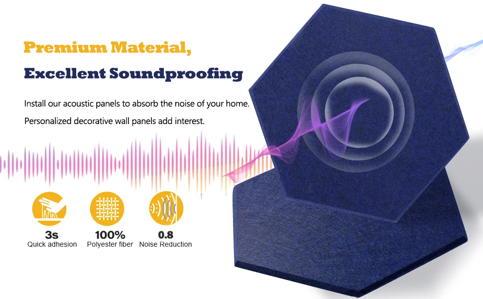 Custom High Density Polyester Fiber Acoustic Panel for Wall Self Adhesive Pet Felt Acoustic Panel manufacture