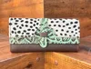 Brown With Green Embossed Print