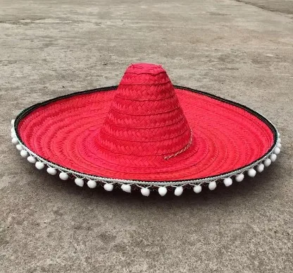 Sombrero Straw Hat Mexican Style For Party Or Wide Brim Straw Hat For ...