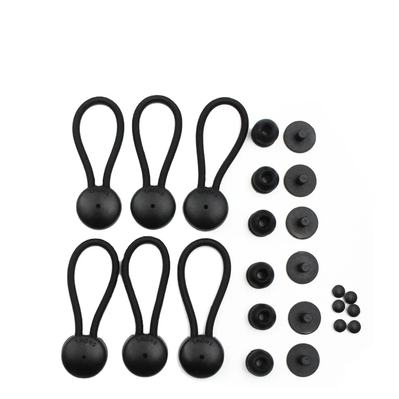 SNOWL Bungee Shock Cord Clip with Knobs Pull Tie Down Tarp Canvas Knobs for Marine Boat Truck Car RV Covers