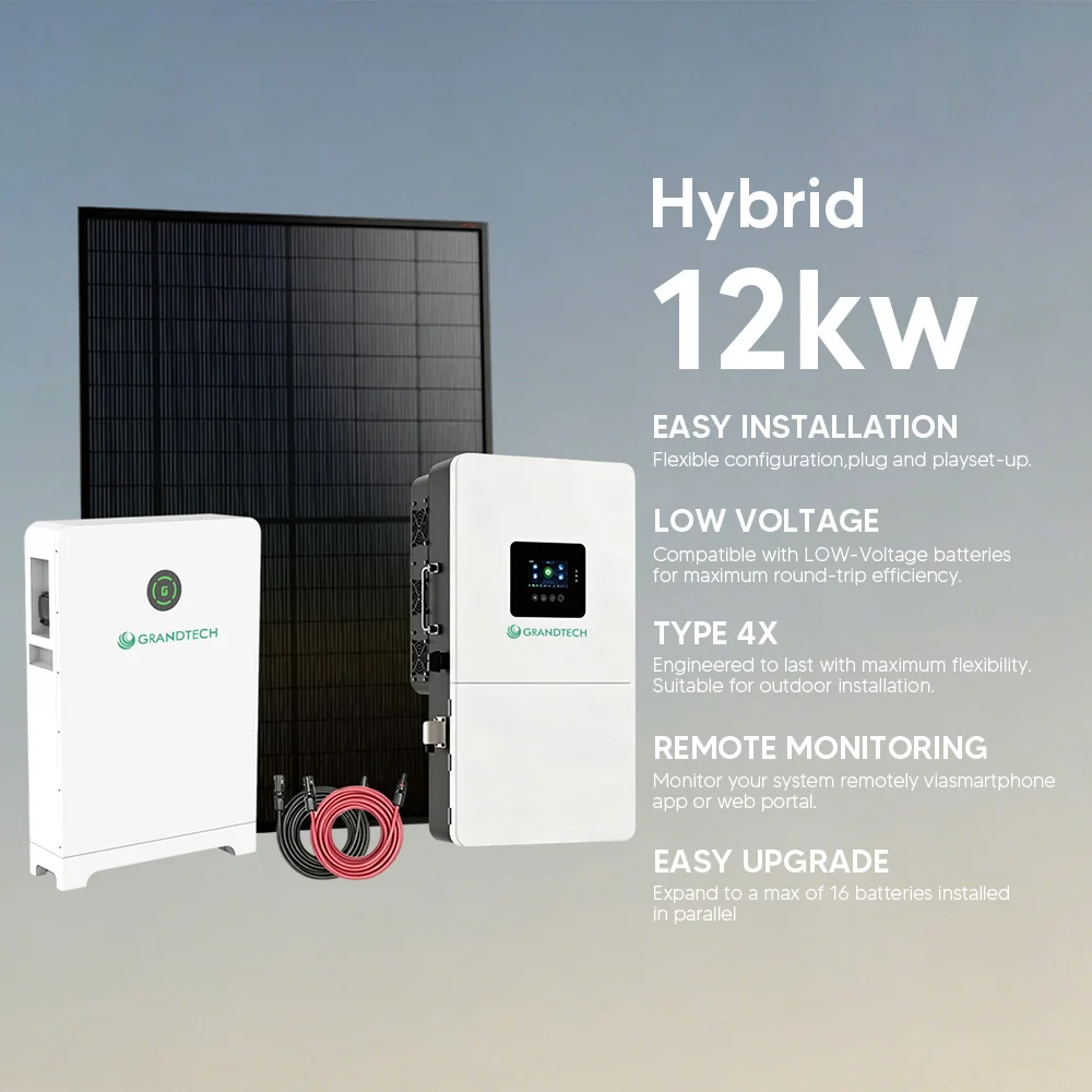 System Haul Grandtech UL Allan o'r Rhwydwaith 5kW 8kW 10kW 12kW 20kW 25kW 30kW System Pŵer Haul ar gyfer Defnydd Masnachol, Diwydiannol a Chartref ar Werth