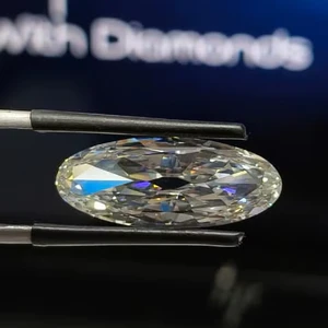 Long Oval Cut 3.00ct F VVS2 Lab Grown Diamond Polished EX Cut E Color 10/10 Hardness Engagement Ring Loose Diamond Gift Him Her