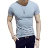 Short sleeves V-neck grey