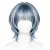 Gray Blue with Silver Blue Highlights