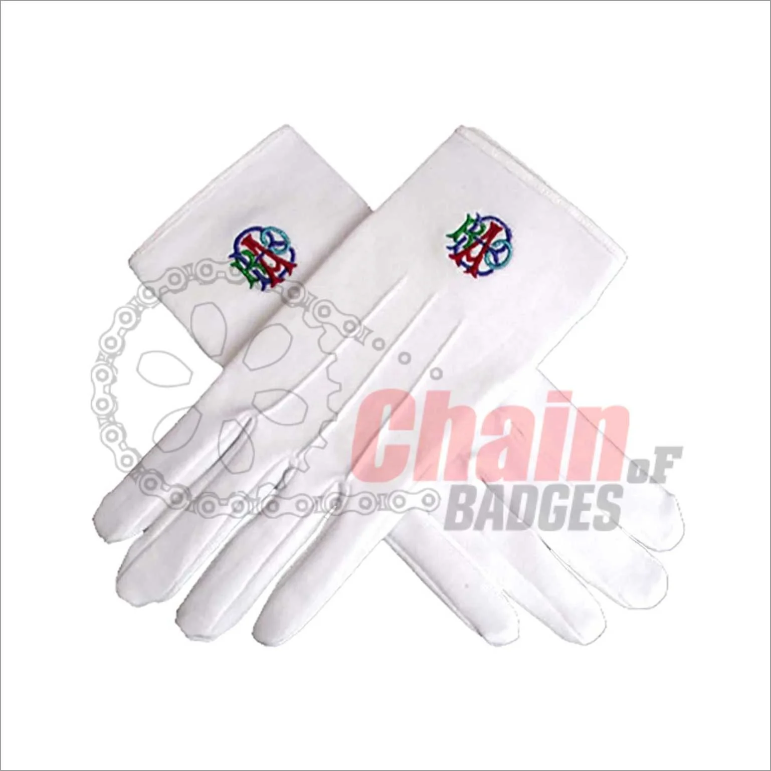 Качественная масонская перчатка из 100% хлопка, белая масонская перчатка с накладкой на заказ, по требованию