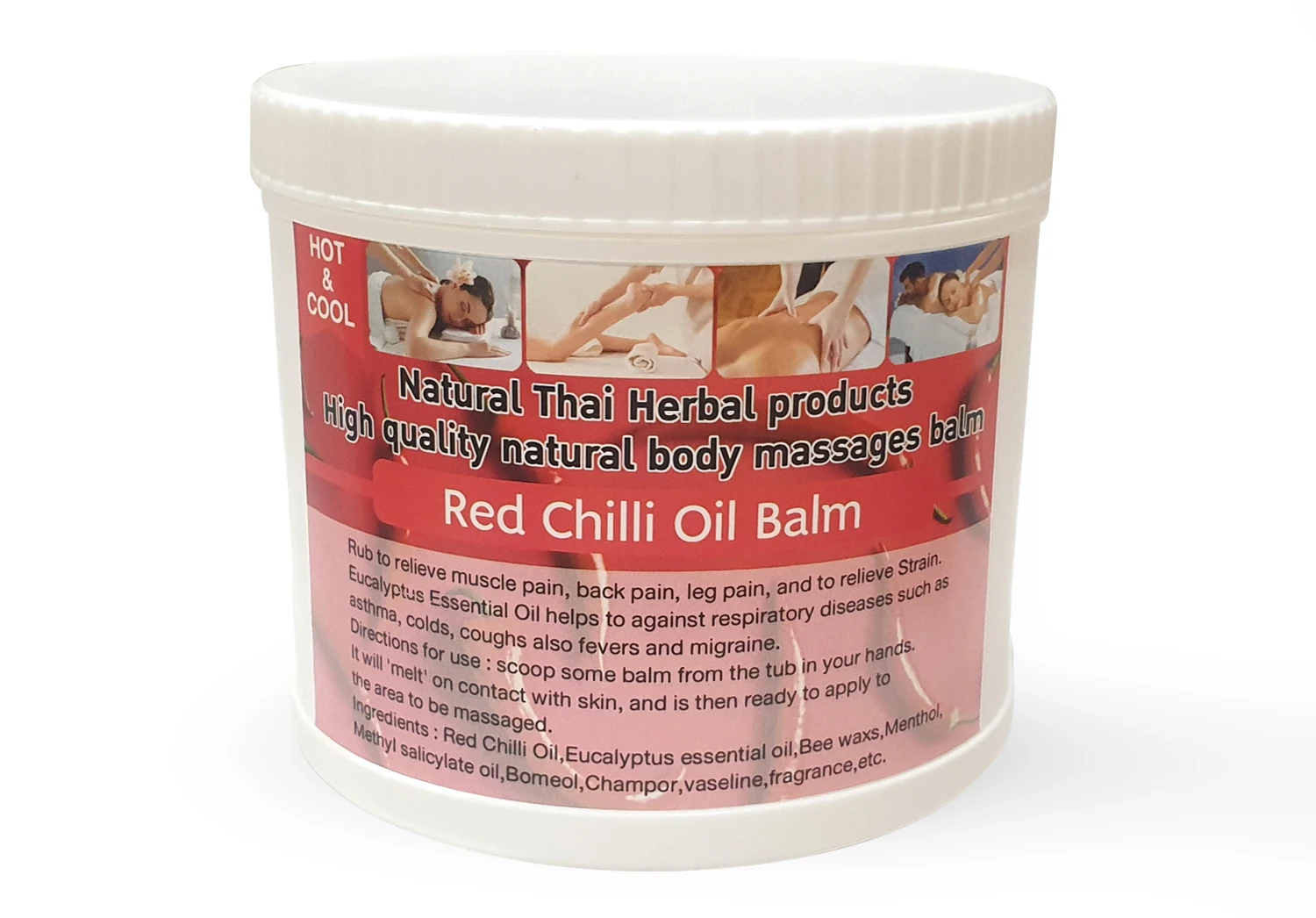 Massage Balm Red Chili Oil Formula ( Red 1000g ) Herbal Balm With The ...