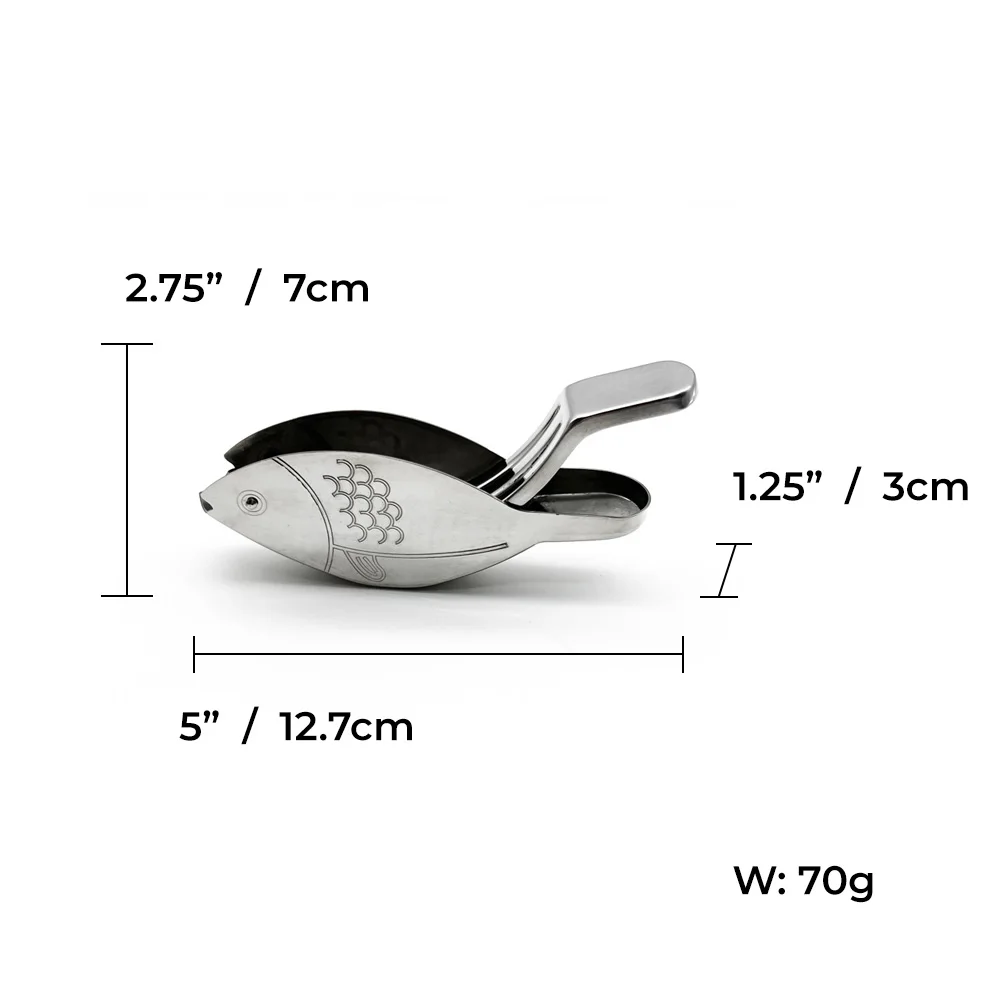 Fish Shape Juicer Citrus Lemon Squeezer,Stainless Steel Fruit Press
