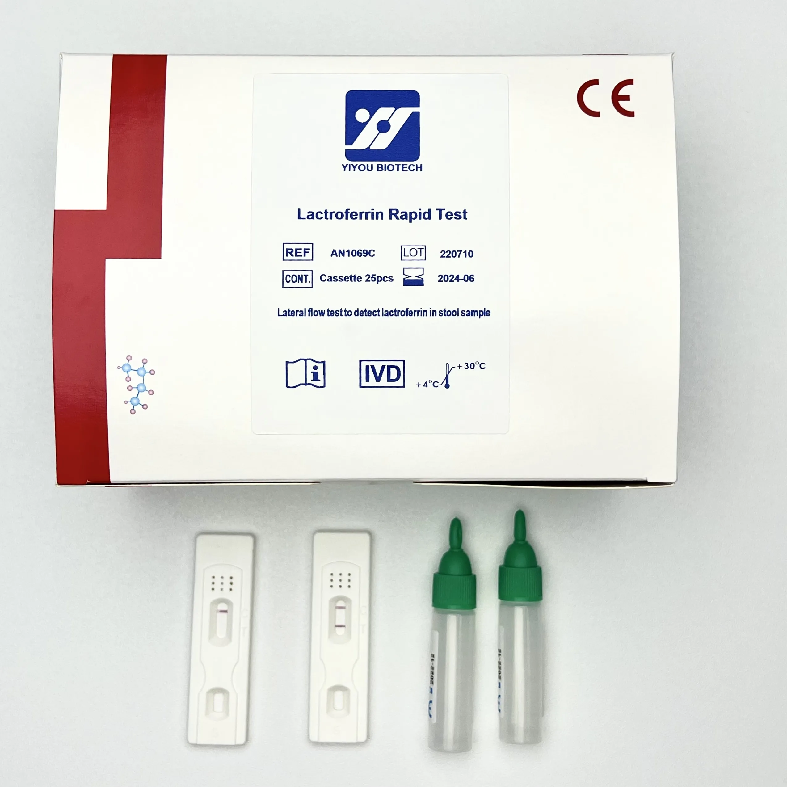 High Sensitivity Diagnostic Test Kits Lactoferrin Rapid Test With Ce ...