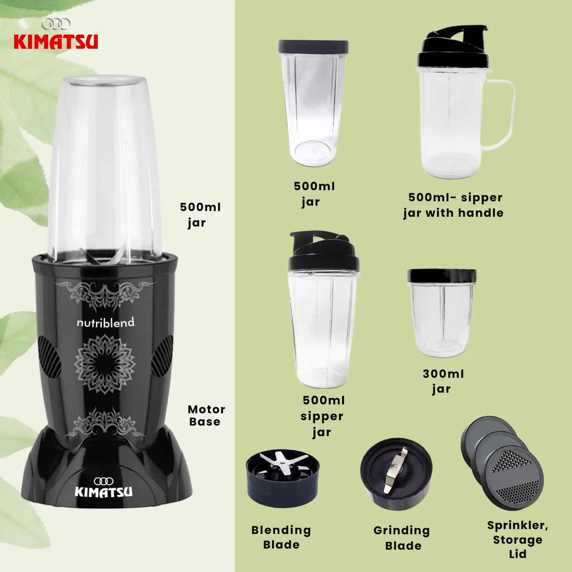 5 in 1 NUTRI MIX  (Nutri Bullet - MIXER GRINDER) Housing Blending Mixer Blender Juicer Smoothie Maker