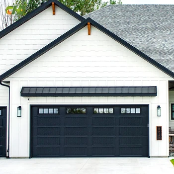 Residential Wood Grain Garage Door Golden Supplier Metal 12 X 7 Garage ...