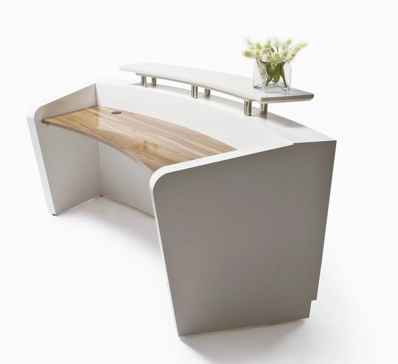 Hotel Hospital Reception Desk Marble 2 Meter White Salon Reception Desk