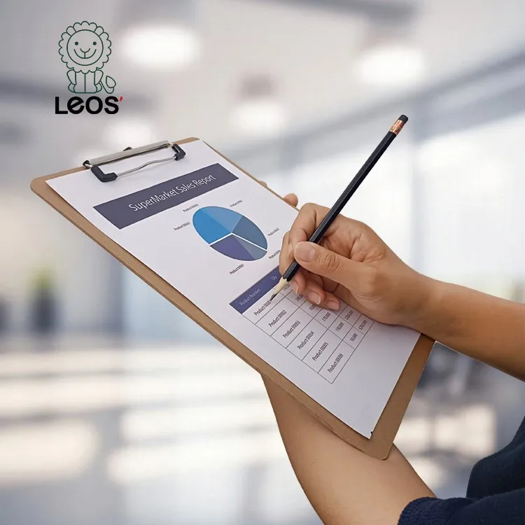 Sturdy A4 A5 Customized Brown Color Mdf Clipboard With Hanging Hook